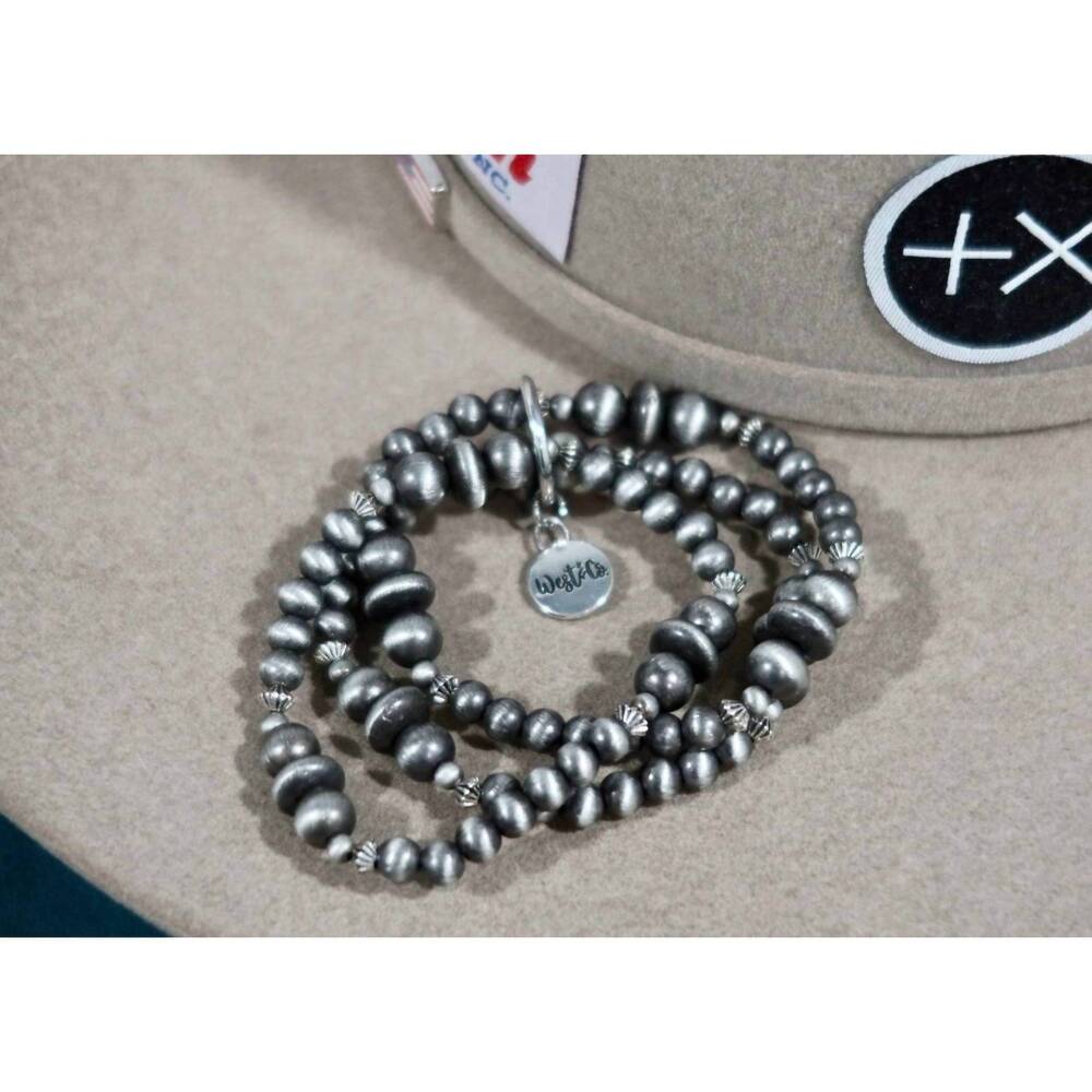 NEW WEST & CO. women's angus 3 strand bracelet in grey